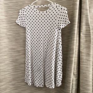 Girls black polka dot dress
